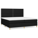 kontinentalseng med madras 200x200 cm stof sort