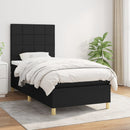 kontinentalseng med madras 90x200 cm stof sort