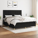 kontinentalseng med madras 180x200 cm stof sort