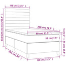 kontinentalseng med madras 80x200 cm stof sort