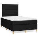 kontinentalseng med madras 120x200 cm stof sort
