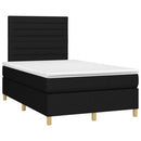 kontinentalseng med madras 120x200 cm stof sort