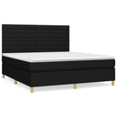 kontinentalseng med madras 160x200 cm stof sort