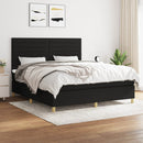 kontinentalseng med madras 160x200 cm stof sort