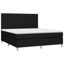 kontinentalseng med madras 180x200 cm stof sort