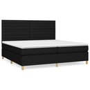 kontinentalseng med madras 200x200 cm stof sort