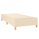kontinentalseng med madras 90x190 cm stof cremefarvet