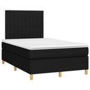 kontinentalseng med madras 120x200 cm stof sort