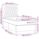 kontinentalseng med madras 100x200 cm stof lysegrå