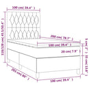 kontinentalseng med madras 100x200 cm stof sort