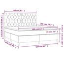 kontinentalseng med madras 160x200 cm stof sort