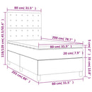 kontinentalseng med madras 80x200 cm stof cremefarvet