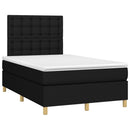 kontinentalseng med madras 120x200 cm stof sort