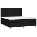 kontinentalseng med madras 180x200 cm stof sort