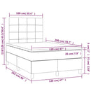 kontinentalseng 120x200 cm fløjl sort
