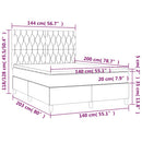 kontinentalseng med madras 140x200 cm fløjl mørkegrøn