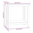 arbejdsbord 80x50x80 cm massivt fyrretræ