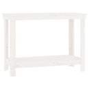 arbejdsbord 110x50x80 cm massivt fyrretræ hvid