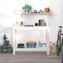 arbejdsbord 110x50x80 cm massivt fyrretræ hvid