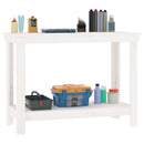 arbejdsbord 110x50x80 cm massivt fyrretræ hvid