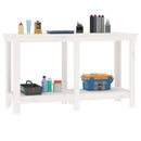 arbejdsbord 140x50x80 cm massivt fyrretræ hvid