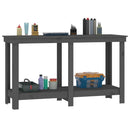 arbejdsbord 140x50x80 cm massivt fyrretræ grå