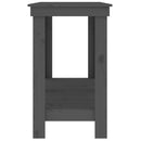 arbejdsbord 140x50x80 cm massivt fyrretræ grå