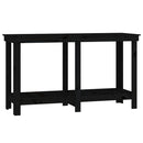 arbejdsbord 140x50x80 cm massivt fyrretræ sort