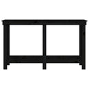 arbejdsbord 140x50x80 cm massivt fyrretræ sort
