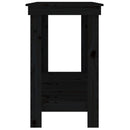 arbejdsbord 140x50x80 cm massivt fyrretræ sort