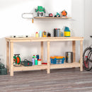 arbejdsbord 180x50x80 cm massivt fyrretræ