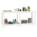 arbejdsbord 180x50x80 cm massivt fyrretræ hvid