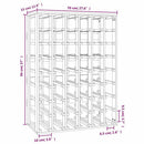 vinreol 70x33x94 cm massivt fyrretræ