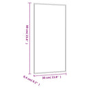vægspejl 30x60 cm rektangulær glas