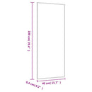 vægspejl 40x100 cm rektangulær glas