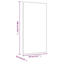 vægspejl 50x100 cm rektangulær glas