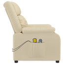eldrevet massagestol stof cremefarvet