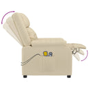 eldrevet massagestol stof cremefarvet