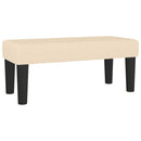 kontinentalseng med madras 90x200 cm stof cremefarvet