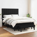 kontinentalseng med madras 140x190 cm stof sort
