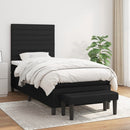 kontinentalseng med madras 100x200 cm stof sort