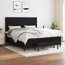 kontinentalseng med madras 160x200 cm stof sort