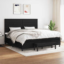 kontinentalseng med madras 200x200 cm stof sort