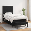 kontinentalseng med madras 80x200 cm stof sort