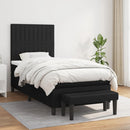 kontinentalseng med madras 90x190 cm stof sort