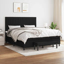 kontinentalseng med madras 180x200 cm stof sort