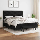 kontinentalseng med madras 180x200 cm stof sort