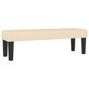 kontinentalseng med madras 200x200 cm stof cremefarvet