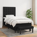 kontinentalseng med madras 90x200 cm stof sort
