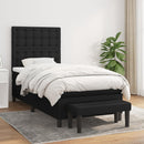 kontinentalseng med madras 100x200 cm stof sort